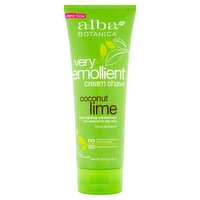Alba Botanica Coconut Lime Very Emollient Cream Shave, 8 oz