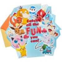 Hallmark Pokémon Pop Up Birthday Card for Kids (Pikachu, Squirtle, Charmander, Bulbasaur)