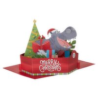 Hallmark Paper Wonder Musical Pop-Up Holiday Card with Light (I Want A Hippopotamus for Christmas), 1 Each