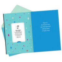 Hallmark Birthday Gift Card Greeting Card (Retro Letters and Stars) Add a Digital Gift Card for College Students, Grandchildren, Remote Coworkers