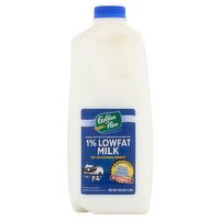 Golden Flow 1% Lowfat Milk, one half gallon