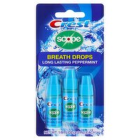 Crest Scope Long Lasting Peppermint Breath Drops, 1/9 fl oz, 3 count