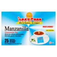 Inca's Food Inca's Herbs Manzanilla Chamomile Tea Bags, 25 count, 0.79 oz