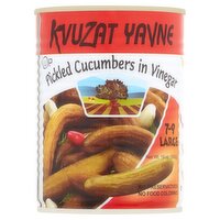 Kvuzat Yavne Large Pickled Cucumbers in Vinegar, 19 oz