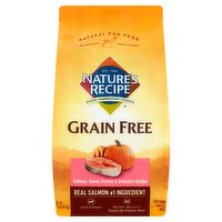 Nature's Recipe Grain Free Salmon, Sweet Potato & Pumpkin Recipe Natural Dog Food, 4 lb