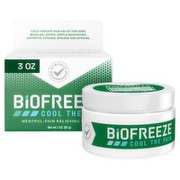 Biofreeze Menthol-Pain Relieving Cream, 3 oz