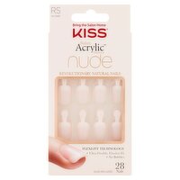 Kiss Salon Acrylic Real Short French Nude Revolutionary Natural Nails