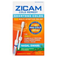 Zicam Cold Remedy Medicated Nasal Swabs, 20 count