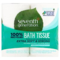 Seventh Generation Extra Soft & Strong Bath Tissue, 4 count