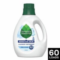 Seventh Generation Free & Clear Laundry Detergent, 60 loads, 90 fl oz