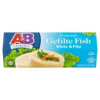 A&B Famous Homestyle White & Pike Gefilte Fish, 20 oz