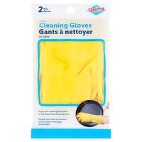 Cleaning Solutions Latex Cleaning Gloves, count 2, 2 Each