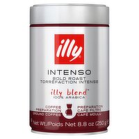 illy Intenso Bold Roast Coffee Preparation Ground Coffee, 8.8 z