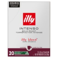 Illy Intenso Bold Roast Illy Blend 100% Arabica Coffee K-Cup Pods, 0.41 oz, 20 count