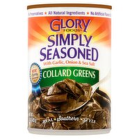 Glory Foods Simply Seasoned with Garlic, Onion & Sea Salt Collard Greens, 15 oz, 14.5 Ounce