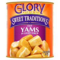 Glory Foods Sweet Traditions Cut Yams in Light Syrup, 6 lb 12 oz, 108 Ounce