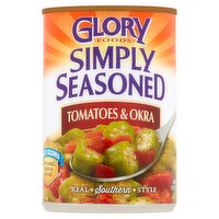 Glory Foods Simply Seasoned Tomatoes & Okra, 14.5 oz, 15 Ounce