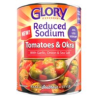 Glory Foods Reduced Sodium Tomatoes & Okra, 14.5 oz, 14.5 Ounce