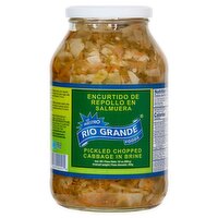 Rio Grande Foods Pickled Chopped Cabbage in Brine, 32 oz