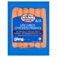 Bell & Evans Uncured Chicken Franks, 6 count, 13.75 oz