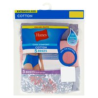 Hanes Cool Comfort Extended Size Ladies Pastel Cotton Briefs Value Pack, Size 11, 5 count, 5 Each