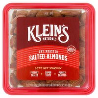 Klein's Naturals Dry Roasted Salted Almonds, 8 oz