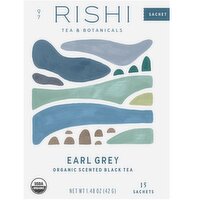 Rishi Earl Grey Organic Scented Black Tea, 15 count, 1.48 oz