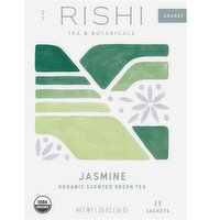 Rishi Jasmine Organic Scented Green Tea, 15 count, 1.26 oz