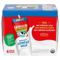 Horizon Organic Organic Lowfat Milk, 8 fl oz, 6 count