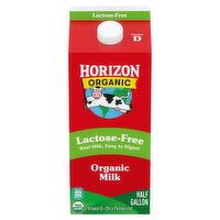 Horizon Organic Lactose-Free Organic Milk, half gallon, 64 Fluid ounce