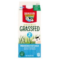 Horizon Organic Organic Pasture-Raised Grassfed 2% Reduced Fat Milk, half gallon