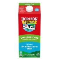 Horizon Organic Organic Lactose-Free 2% Reduced Fat Milk, half gallon, 63.91 Fluid ounce