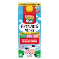Horizon Organic Growing Years Whole Milk with DHA Omega-3, Choline, and Prebiotics, 59 fl oz Carton​