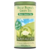 The Republic of Tea Decaf People's Daily Green Tea Bags, 50 count, 2.65 oz