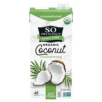 So Delicious Dairy Free So Delicious Dairy Free Organic Coconut Unsweetened Coconutmilk, 32 fl oz, 32 Fluid ounce 