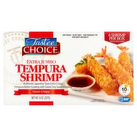 Tastee Choice Oven Crispy Extra Jumbo Tempura Shrimp, 6 count, 8 oz, 8 Ounce