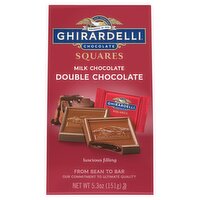 Ghirardelli Squares Double Chocolate Milk Chocolate, 5.3 oz