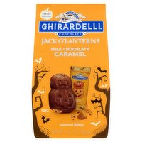 Ghirardelli Chocolate Jack O'lanterns Caramel Milk Chocolate Limited Edition, 4.1 oz