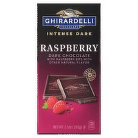 GHIRARDELLI Intense Dark Chocolate Bar, Raspberry, 3.5 Oz Bar