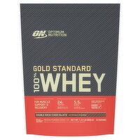 Optimum Nutrition Gold Standard 100% Whey Double Rich Chocolate Protein Powder Drink Mix, 1.47 lb