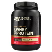 Optimum Nutrition Vanilla Ice Cream Gold Standard 100% Whey Protein Powder Drink Mix, 24.05 oz