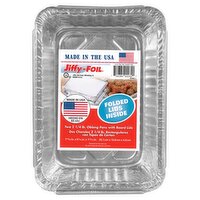 Jiffy-Foil 2 1/4 lb. Oblong Pans with Board Lids, 2 count