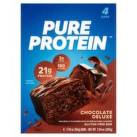 Pure Protein Chocolate Deluxe Gluten Free Bar, 1.76 oz, 4 count