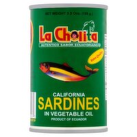 La Cholita California Sardines in Vegetable Oil, 5.5 oz