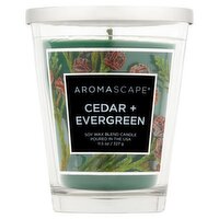 Aromascape Cedar + Evergreen Soy Wax Blend Candle, 11.5 oz