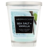 Aromascape Sea Salt + Vanilla Soy Wax Blend Candle, 11.5 oz