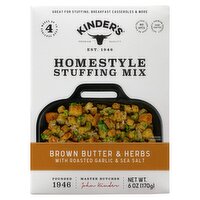 Kinder's Brown Butter & Herbs with Roasted Garlic & Sea Salt Homestyle Stuffing Mix, 6 oz