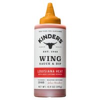 Kinder's Louisiana Heat with Aged Cayenne Peppers Wing Sauce & Dip, 13.9 oz