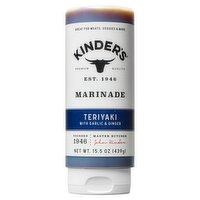 Kinder's Teriyaki with Garlic & Ginger Marinade, 15.5 oz