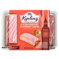 Mr Kipling Strawberry & Creme Cakes, 6 count, 5.8 oz